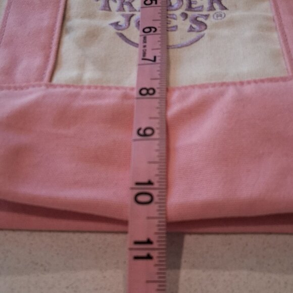 Trader Joe's Pink Pastel Mini Canvas Tote Bag - Picture 11 of 15